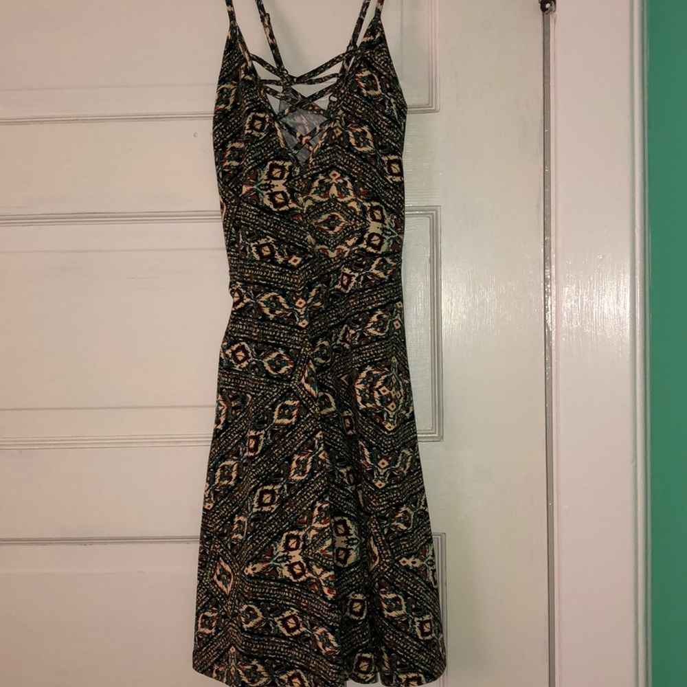 Cross Back Aztec Dress
